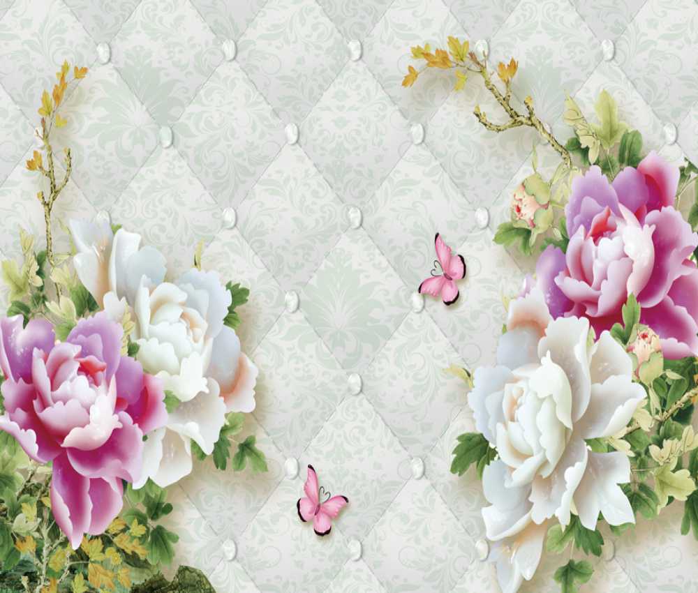 Sofa Patterns With Ceramic Flowers Backgrounds