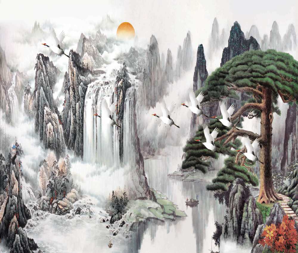 Chinese Cultural View With Mountain Gallary